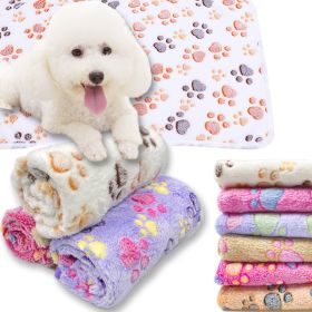 Soft and Fluffy High Quality Pet Blanket Cute Cartoon Pattern Pet Mat Warm and Comfortable Blanket for Cat and Dogs Pet Supplies (Color: Leather pink stars, Size: middle puppie76X52cm)