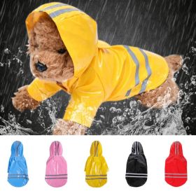 S-XL Pets Dog Raincoat Reflective Strip Dog RainCoat Waterproof Jackets Outdoor Breathable Clothes For Puppies (Color: Pink, Size: XL)