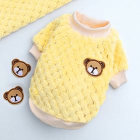 New Winter Pet Clothes; Cute Fleece Puppy Dress Warm Cat Coat; Pet Apparel; For Small & Medium Dogs (Color: Apricot, Size: M)