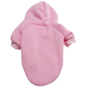 Pet Sweatshirt With Hoodie; Machine Washable Sweater For Dogs Puppies Sweater Clothes Apparel (Color: Pink, Size: M)