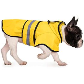 Reflective Dog Raincoat Hooded Slicker Poncho for Small to X-Large Dogs and Puppies; Waterproof Dog Clothing (Color: Clear, Size: Medium)